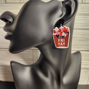 FriYAY lipstick earrings